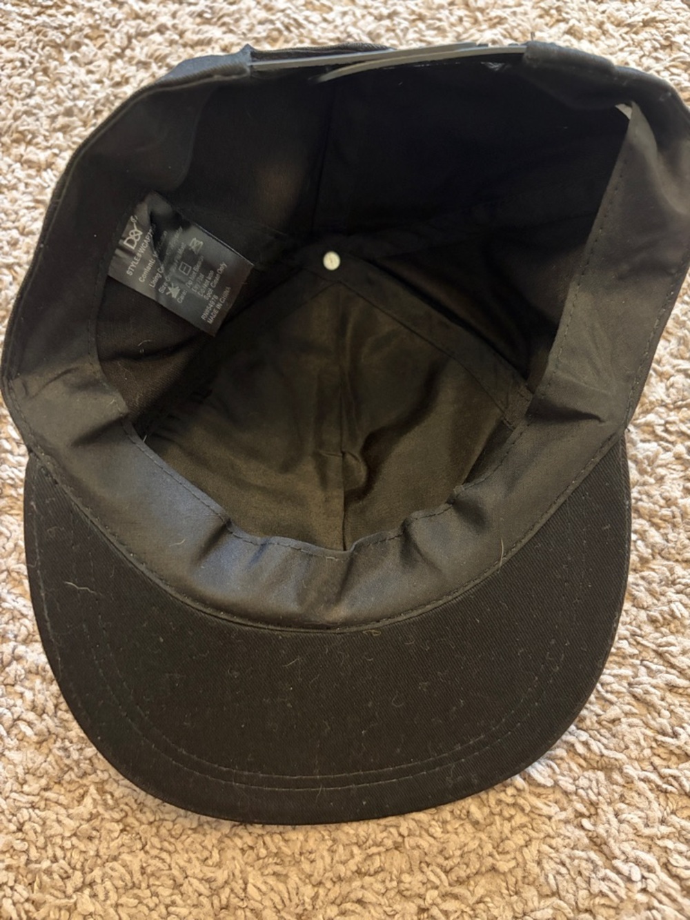 Black Studded Spike Snapback Hat - Men Accessories - Picture 4 of 5
